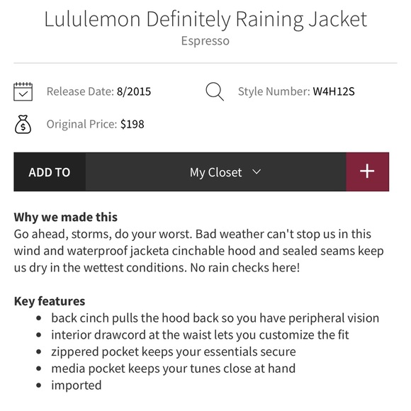Lululemon Definitely Raining Jacket - 10 - Picture 10 of 12